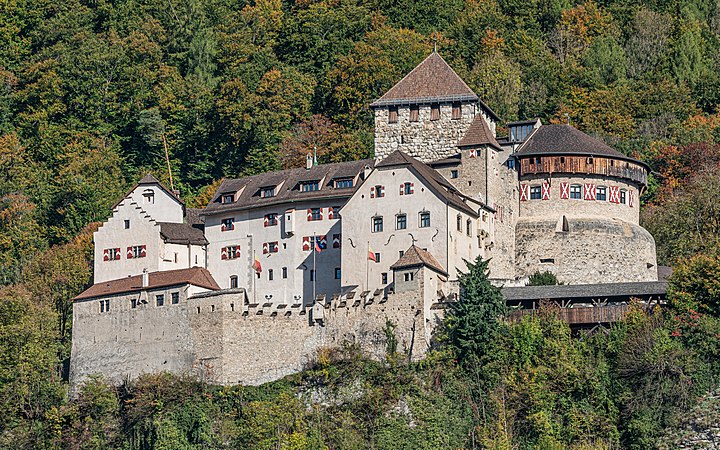 Vaduz Castle, facade to Vaduz