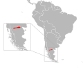 Range of Liolaemus somuncurae