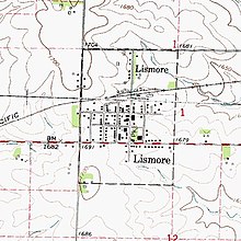 Lismore Topographic Map