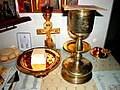 Jaakobin liturgian proskomidissa ei oteta muisteluosasia, pelkästään Karitsa-leipä.
