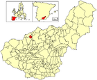 Расположение муниципалитета Беналуа-де-лас-Вильяс на карте провинции