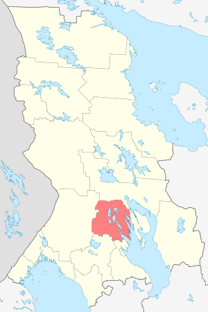Кондопожский район на карте