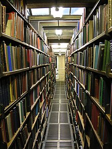 Bookstack in the 1896-98 building. London Library stack 5.JPG