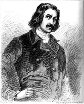 Portrait d’Étienne Mélingue par Carey, en tête de la biographie que lui a consacré Mirecourt en 1856.