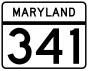 Maryland Route 341 marker