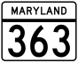 Maryland Route 363 marker