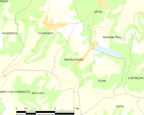 Poziția localității Pargny-Filain