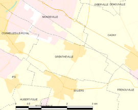 Mapa obce Grentheville