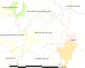 Poziția localității Saint-Michel-de-Livet