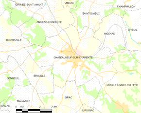 Poziția localității Châteauneuf-sur-Charente