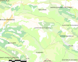 Mapa obce La Roche-sur-le-Buis