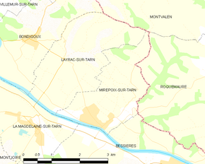 Poziția localității Mirepoix-sur-Tarn