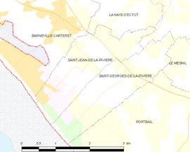 Mapa obce Saint-Jean-de-la-Rivière