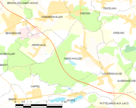 Mapa obce Farschviller
