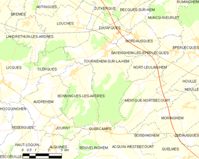 Poziția localității Tournehem-sur-la-Hem