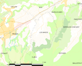 Mapa obce Los Masos