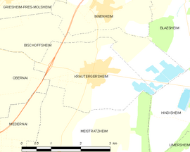 Mapa obce Krautergersheim