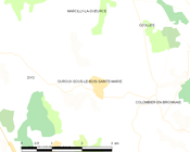 Ouroux-sous絡Bois-Sainte-Marie所在地圖 ê uī-tì