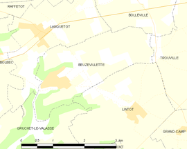 Mapa obce Beuzevillette