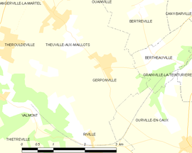 Mapa obce Gerponville