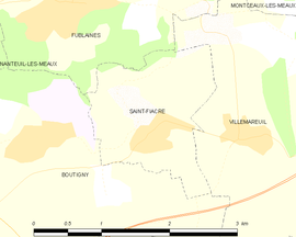 Mapa obce Saint-Fiacre