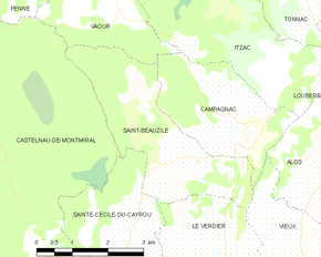Poziția localității Saint-Beauzile