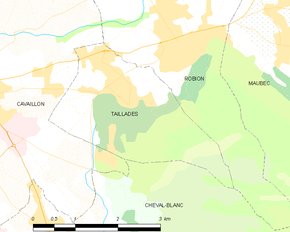 Poziția localității Taillades