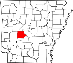 Karte von Garland County innerhalb von Arkansas