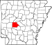 Map of Arkansas highlighting Garland County.svg