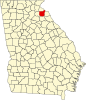 Map of Georgia highlighting Franklin County