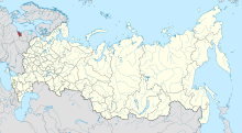 Kaliningrad Oblast on the map of Russia Map of Russia - Kaliningrad Oblast (disputed Crimea).svg