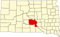 Kaart van South Dakota met vermelding van Lyman County.svg