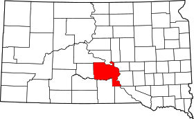 Map of South Dakota highlighting Lyman County.svg