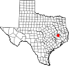 Map of Texas highlighting Walker County.svg