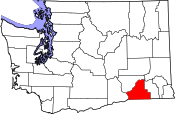 Map of Washington highlighting Walla Walla County.svg