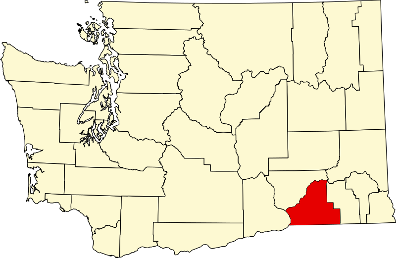 صورة:Map of Washington highlighting Walla Walla County.svg