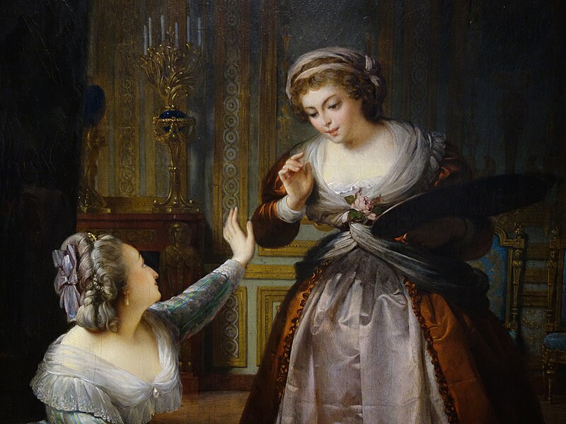 File:Marie Antoinette Gathering the Brushes of Madame Vigée Le Brun - A.-J. Pérignon, 1859 (New Orleans Mus of Art 2010.150) - detail.jpg