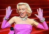 Marilyn Monroe performing "Diamonds Are a Girl's Best Friend" in Gentlemen Prefer Blondes 1953