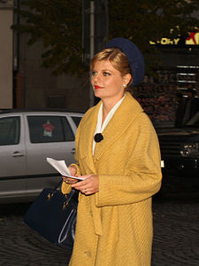 Martina Hynková-Vrbová při natáčení televizního pořadu Retro (2009)
