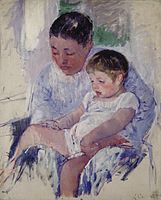 Jenny and Her Sleepy Child (oil on canvas, between 1891 and 1892), Terra Foundation for American Art.[b]