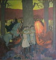 Maurice Denis : La légende de saint Hubert (4ème tableau, le miracle) (1896-1897, musée départemental Maurice Denis, Saint-Germain-en-Laye)