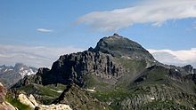 Vue du Grand Capelet dans le massif du Mercantour, département des Alpes-Maritimes.