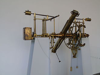 Meridian Circle, at Gotha Observatory till 1936 Meridiankreis-Instrument.JPG