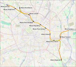 Mediolan - mapa passante ferroviario.svg