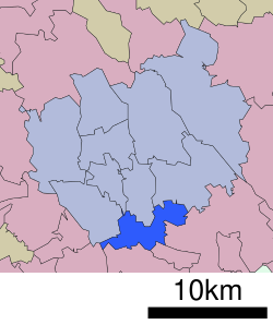 Location of Minami-ku in Saitama