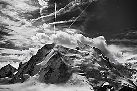 Mont Blanc du Tacul depuis l’Aiguille du Midi