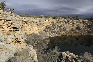 Montezuma Well Natural limestone sinkhole near Rimrock, Arizona