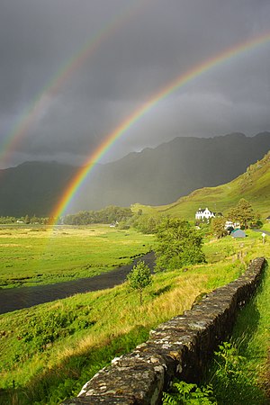 Rainbow in Morvich, Scotland