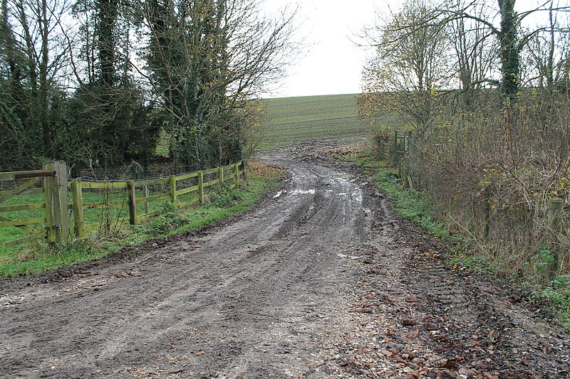 File:Muddy track near the Sewage Works - geograph.org.uk - 4262833.jpg