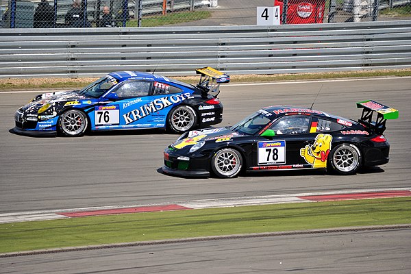 Two Porsche 911 at the 2011 Nürburgring 24 Hours